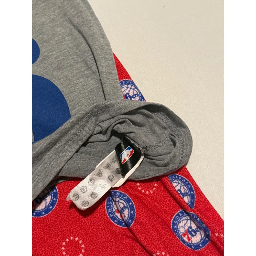 NBA Philadelphia 76ers Youth Pajama Set Ultra Game Gray Red Size 8 Kids PJs